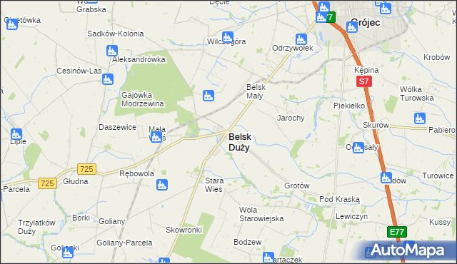 mapa Belsk Duży, Belsk Duży na mapie Targeo