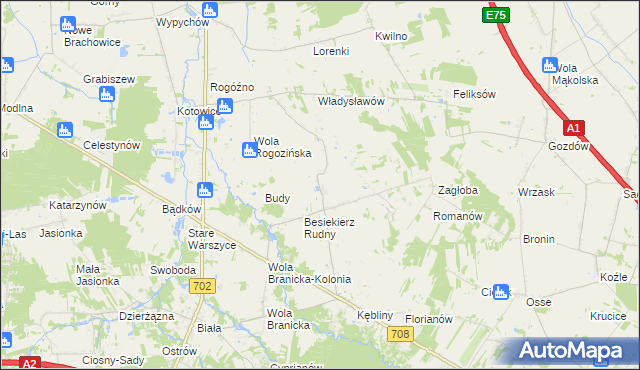 mapa Besiekierz Nawojowy, Besiekierz Nawojowy na mapie Targeo