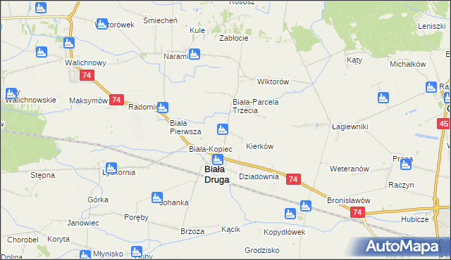 mapa Biała-Parcela, Biała-Parcela na mapie Targeo