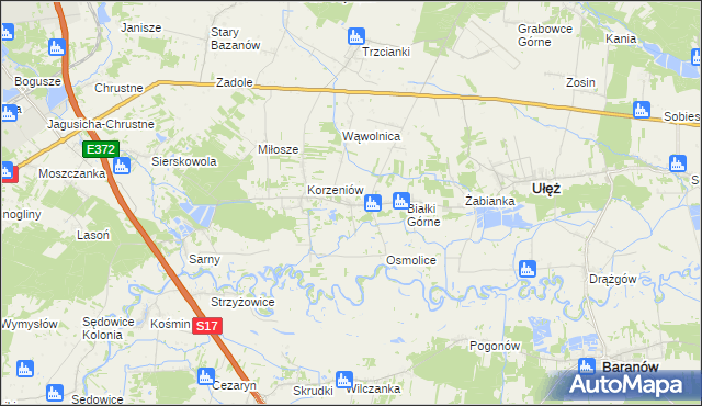 mapa Białki Dolne, Białki Dolne na mapie Targeo