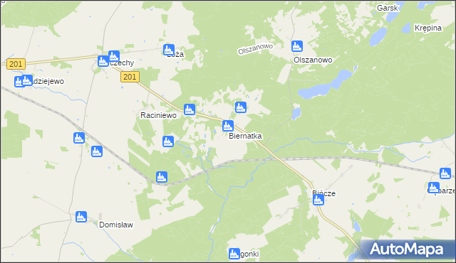 mapa Biernatka, Biernatka na mapie Targeo