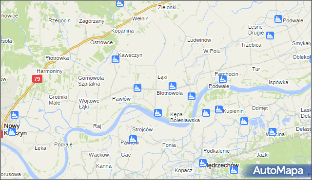 mapa Błotnowola, Błotnowola na mapie Targeo