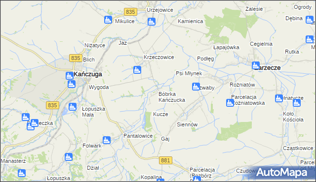 mapa Bóbrka Kańczucka, Bóbrka Kańczucka na mapie Targeo