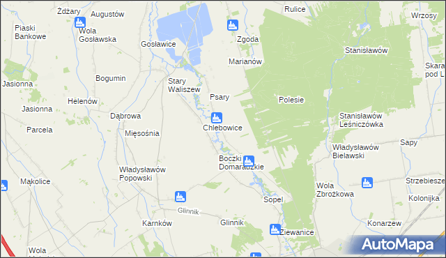 mapa Boczki Zarzeczne, Boczki Zarzeczne na mapie Targeo