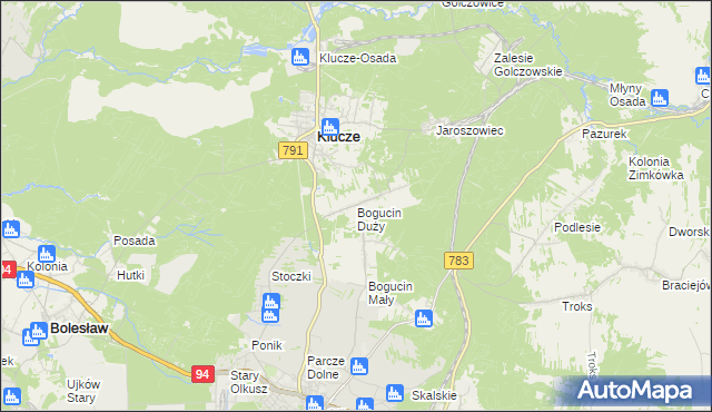 mapa Bogucin Duży, Bogucin Duży na mapie Targeo