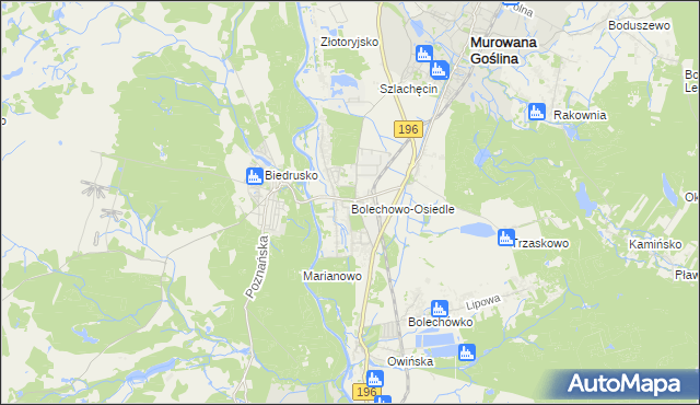 mapa Bolechowo-Osiedle, Bolechowo-Osiedle na mapie Targeo
