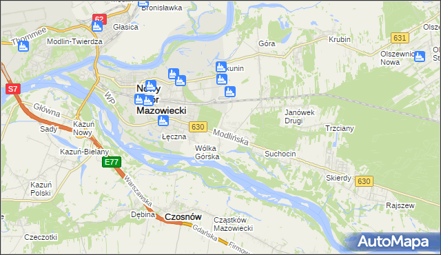 mapa Boża Wola gmina Jabłonna, Boża Wola gmina Jabłonna na mapie Targeo