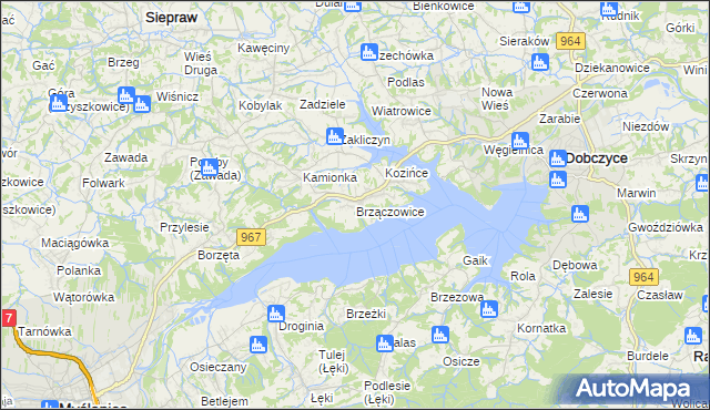 mapa Brzączowice, Brzączowice na mapie Targeo