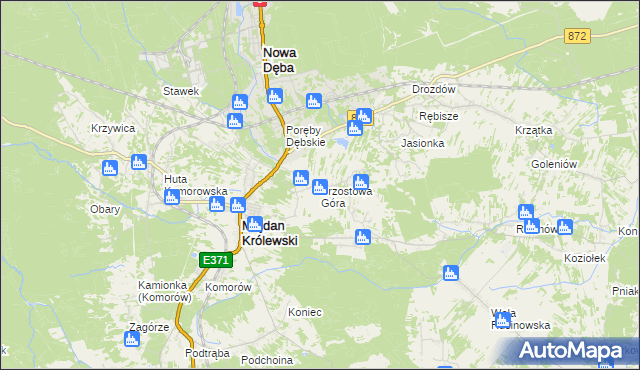 mapa Brzostowa Góra, Brzostowa Góra na mapie Targeo