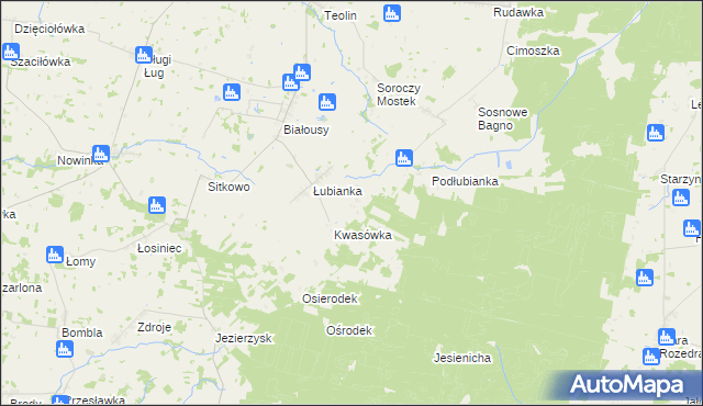 mapa Brzozowe Błoto, Brzozowe Błoto na mapie Targeo