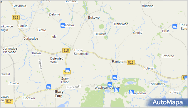 mapa Brzozówka gmina Stary Targ, Brzozówka gmina Stary Targ na mapie Targeo