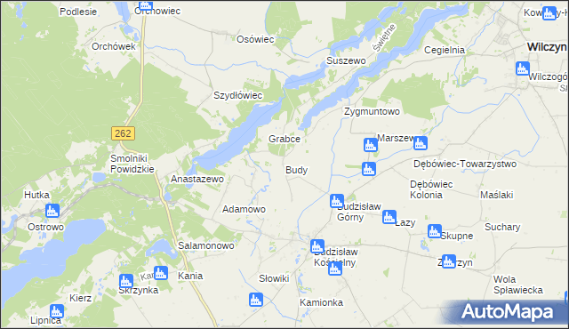 mapa Budy gmina Kleczew, Budy gmina Kleczew na mapie Targeo
