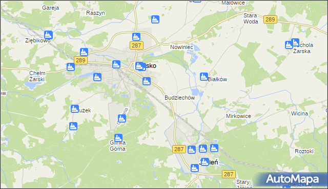 mapa Budziechów, Budziechów na mapie Targeo