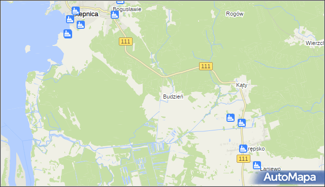 mapa Budzień, Budzień na mapie Targeo