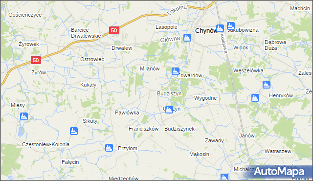 mapa Budziszyn, Budziszyn na mapie Targeo