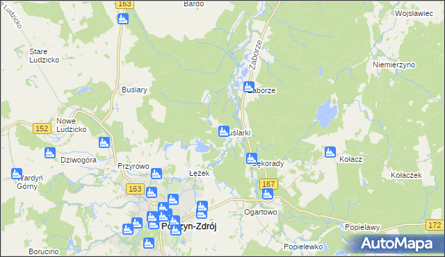 mapa Buślarki, Buślarki na mapie Targeo