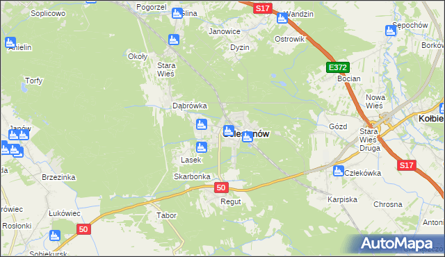 mapa Celestynów powiat otwocki, Celestynów powiat otwocki na mapie Targeo