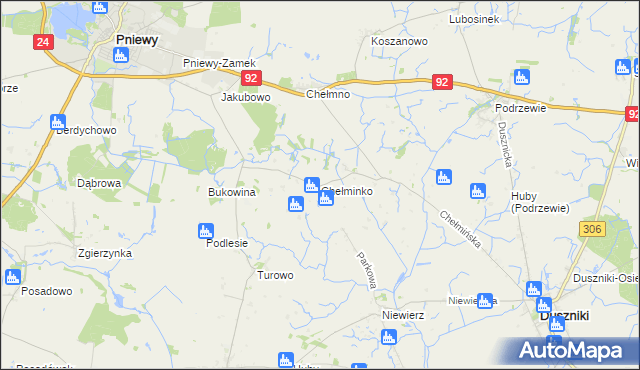 mapa Chełminko, Chełminko na mapie Targeo