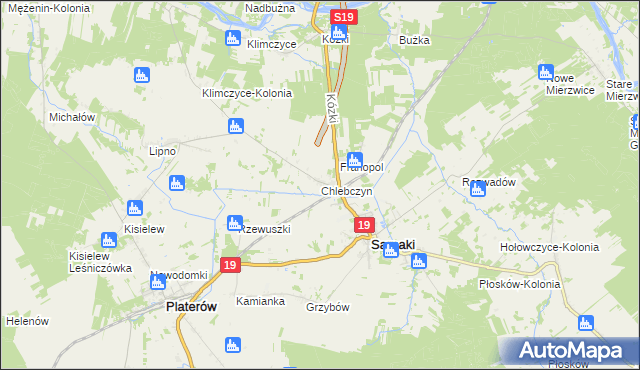 mapa Chlebczyn, Chlebczyn na mapie Targeo