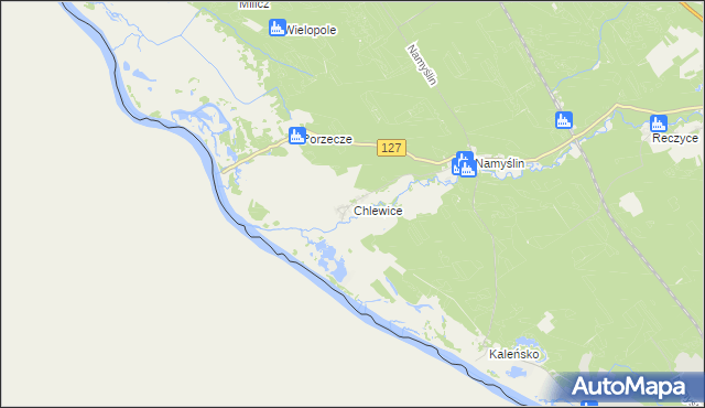 mapa Chlewice gmina Boleszkowice, Chlewice gmina Boleszkowice na mapie Targeo