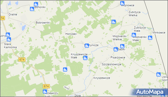 mapa Chmielowszczyzna, Chmielowszczyzna na mapie Targeo