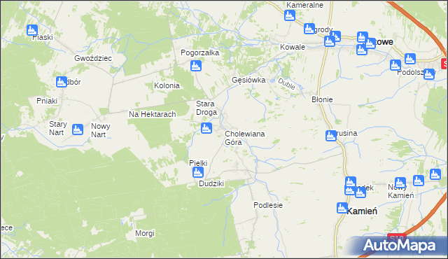 mapa Cholewiana Góra, Cholewiana Góra na mapie Targeo