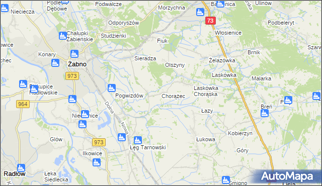 mapa Chorążec, Chorążec na mapie Targeo