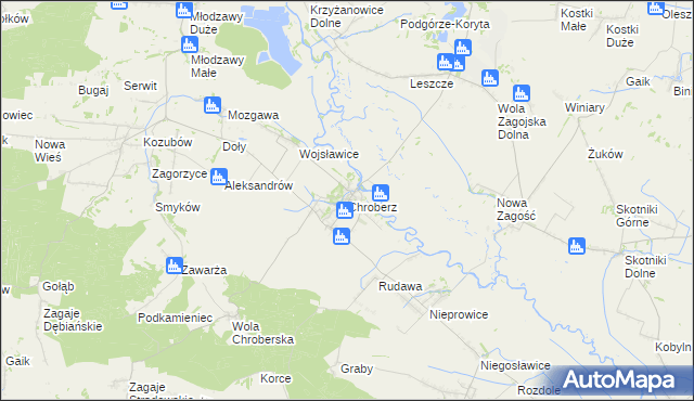 mapa Chroberz, Chroberz na mapie Targeo