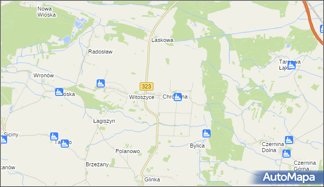 mapa Chróścina gmina Góra, Chróścina gmina Góra na mapie Targeo