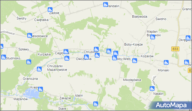 mapa Chruślina-Kolonia, Chruślina-Kolonia na mapie Targeo