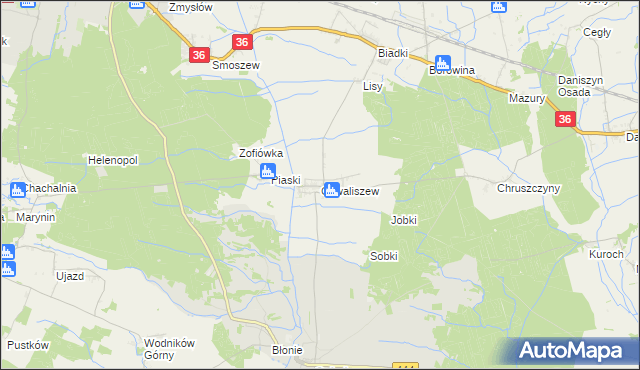 mapa Chwaliszew, Chwaliszew na mapie Targeo
