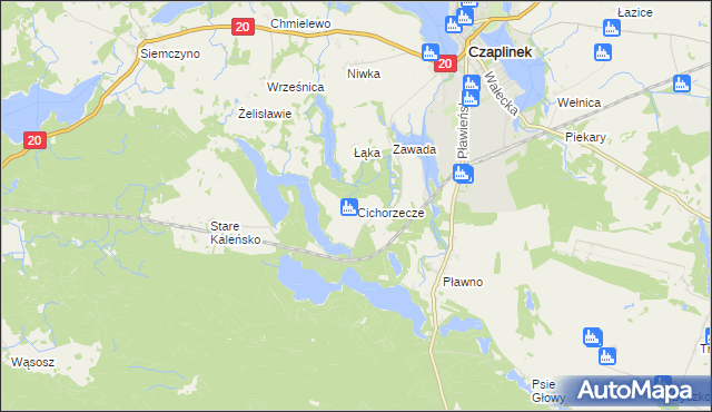 mapa Cichorzecze, Cichorzecze na mapie Targeo
