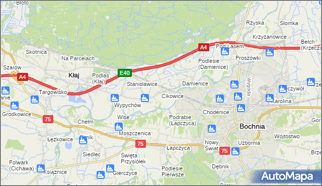 mapa Cikowice, Cikowice na mapie Targeo