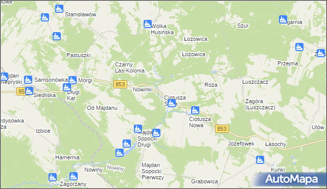 mapa Ciotusza Stara, Ciotusza Stara na mapie Targeo