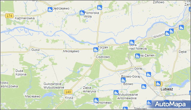 mapa Ciszkowo, Ciszkowo na mapie Targeo