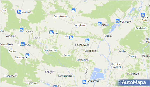 mapa Czechowiec, Czechowiec na mapie Targeo