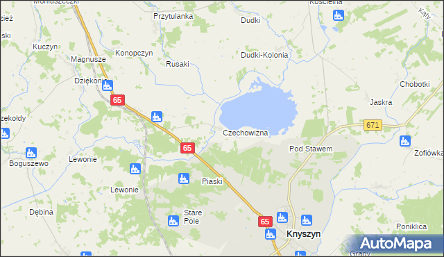 mapa Czechowizna, Czechowizna na mapie Targeo