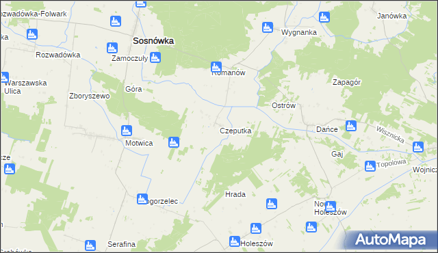 mapa Czeputka, Czeputka na mapie Targeo
