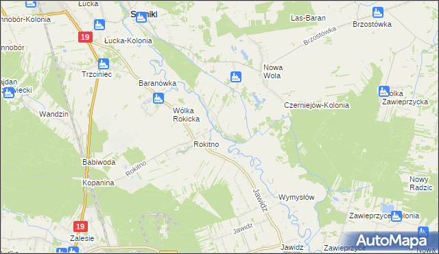 mapa Czerniejów gmina Serniki, Czerniejów gmina Serniki na mapie Targeo