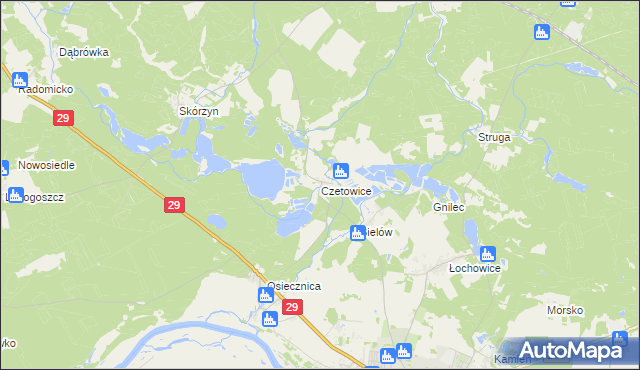 mapa Czetowice, Czetowice na mapie Targeo