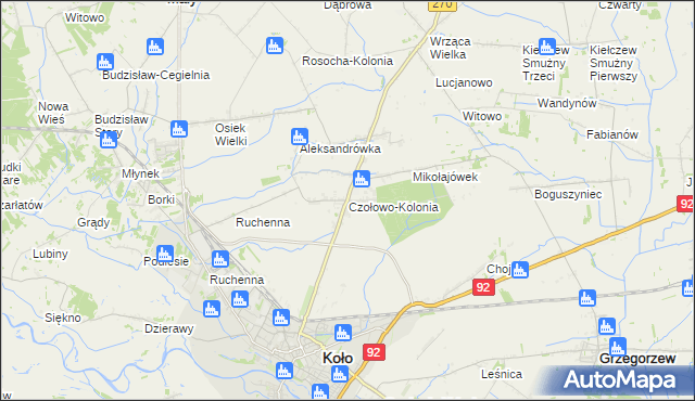 mapa Czołowo-Kolonia, Czołowo-Kolonia na mapie Targeo