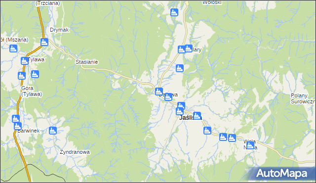 mapa Daliowa, Daliowa na mapie Targeo