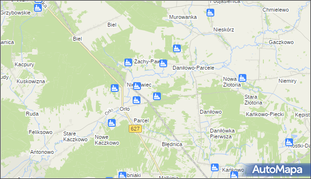 mapa Daniłówka Druga, Daniłówka Druga na mapie Targeo