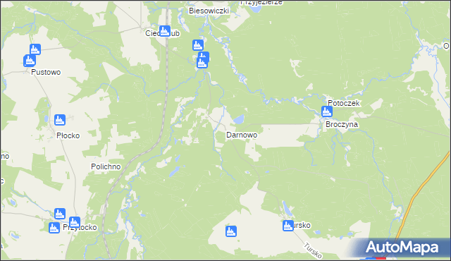 mapa Darnowo gmina Kępice, Darnowo gmina Kępice na mapie Targeo