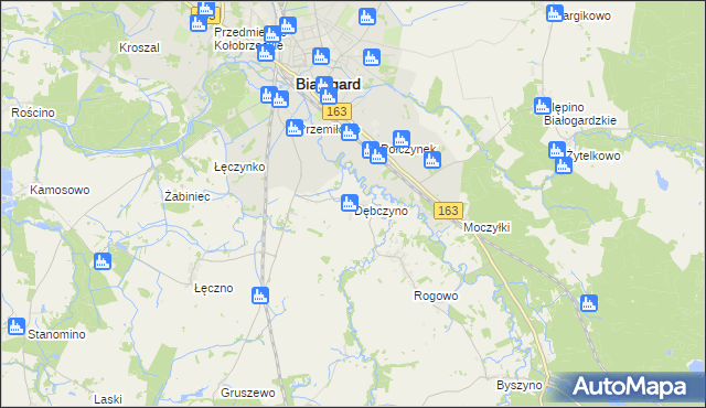 mapa Dębczyno, Dębczyno na mapie Targeo