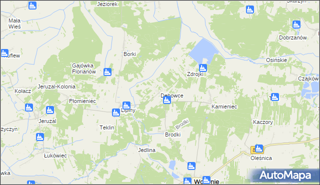 mapa Dębowce, Dębowce na mapie Targeo