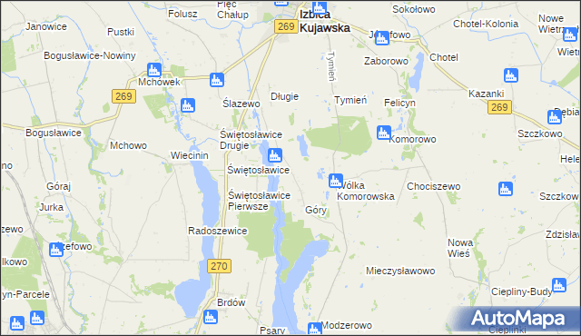 mapa Długie Parcele, Długie Parcele na mapie Targeo