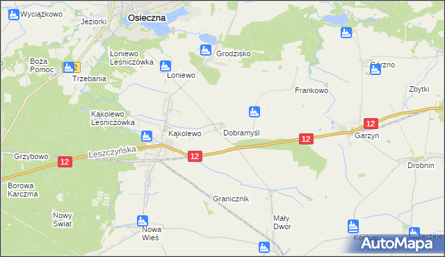 mapa Dobramyśl, Dobramyśl na mapie Targeo