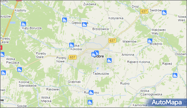 mapa Dobre powiat miński, Dobre powiat miński na mapie Targeo
