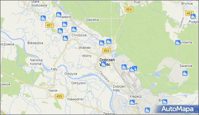 mapa Dobrzeń Wielki, Dobrzeń Wielki na mapie Targeo